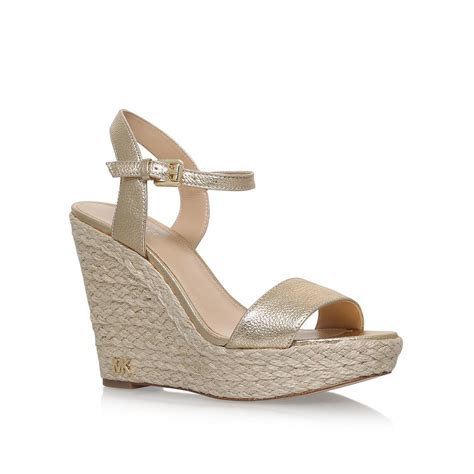 michael kors gold wedges ag12k|Michael Kors gold shoes.